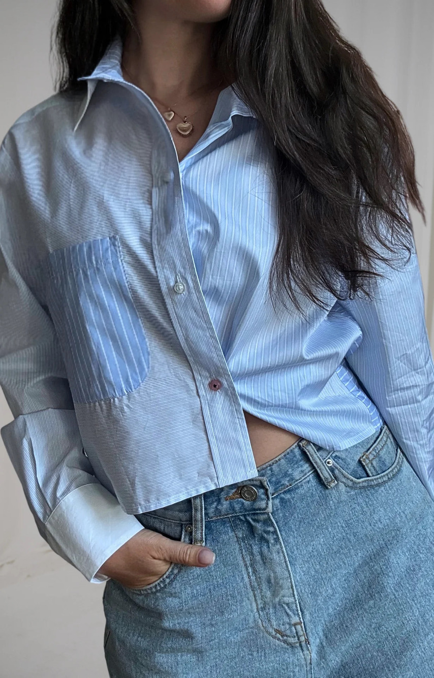CISSA The Shorty Shirt Mixed Stripe Scrappy